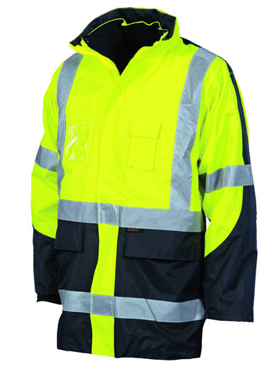 3998 Hi Vis Cross Back Two Tone D/N 6 in1 Contrast Jacket (Outer Jacket and Inner Vest can be sold separately)
